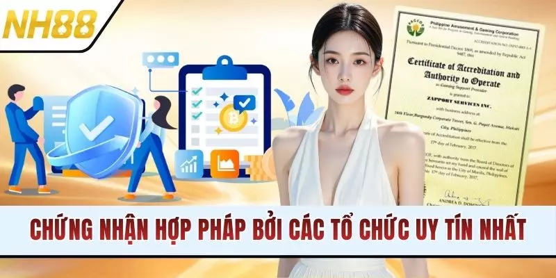 Chứng nhận hợp pháp bởi các tổ chức uy tín nhất