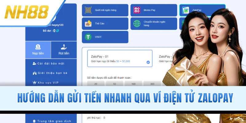 Hướng dẫn gửi tiền nhanh qua ví điện tử Zalopay